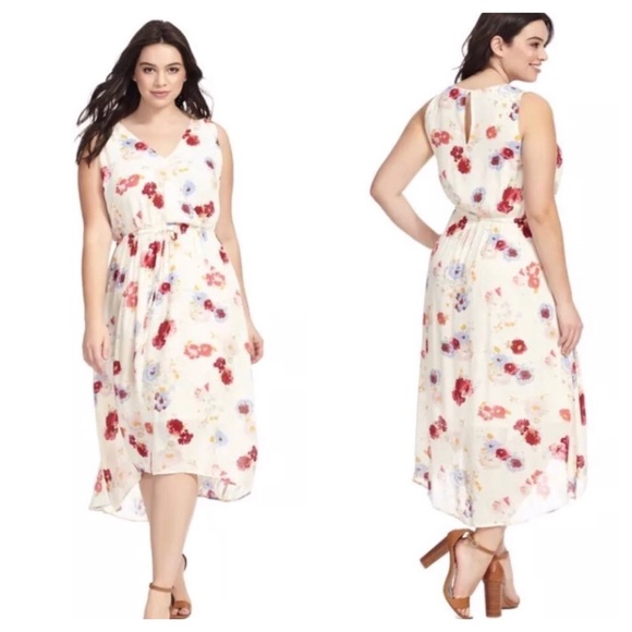 Lucky Brand Dresses & Skirts - Lucky Brand | Plus Size Ivory Floral Hi Lo Dress